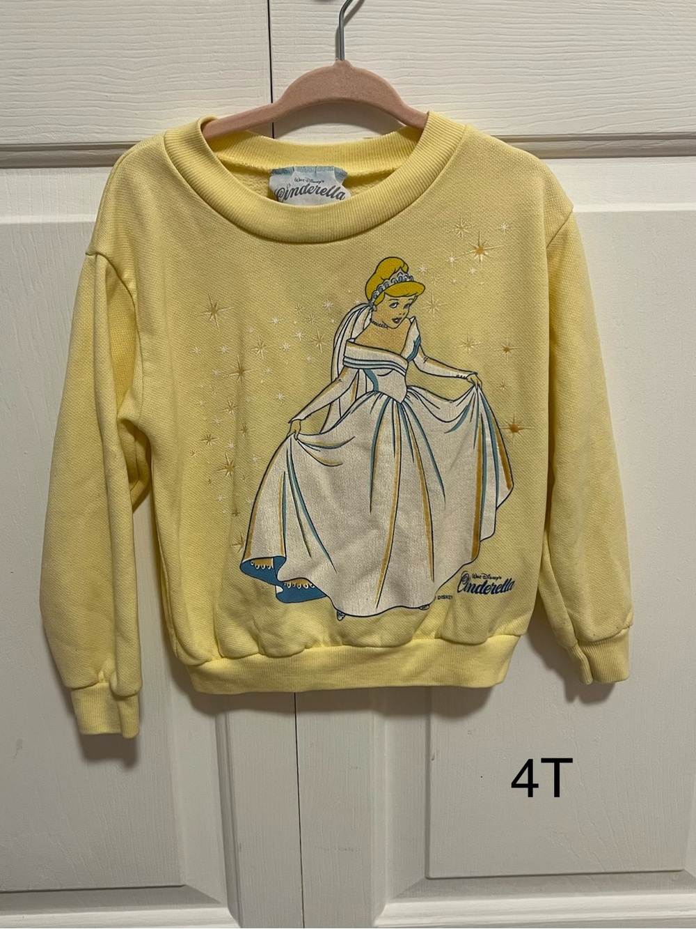 Vintage Cinderella Girls' Yellow Graphic Sweatshirt
